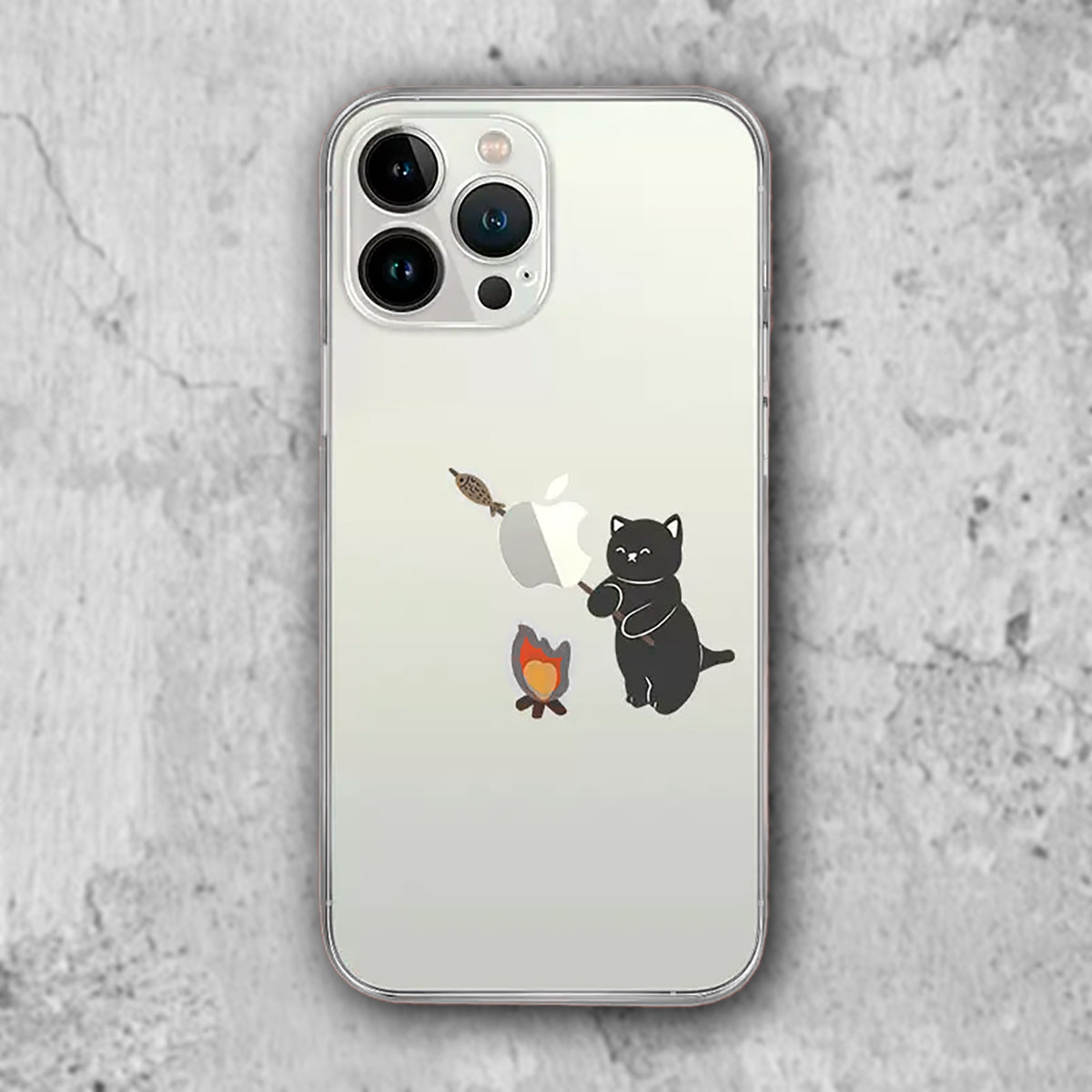 猫のイラストのiphoneケース