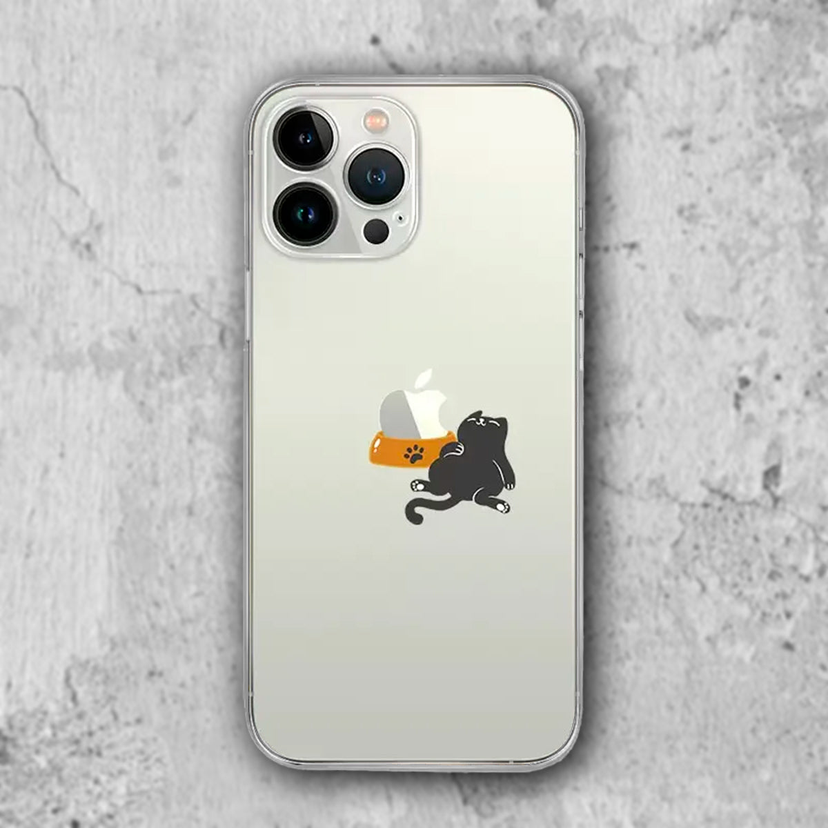 食べすぎ猫のイラストのiphoneケース