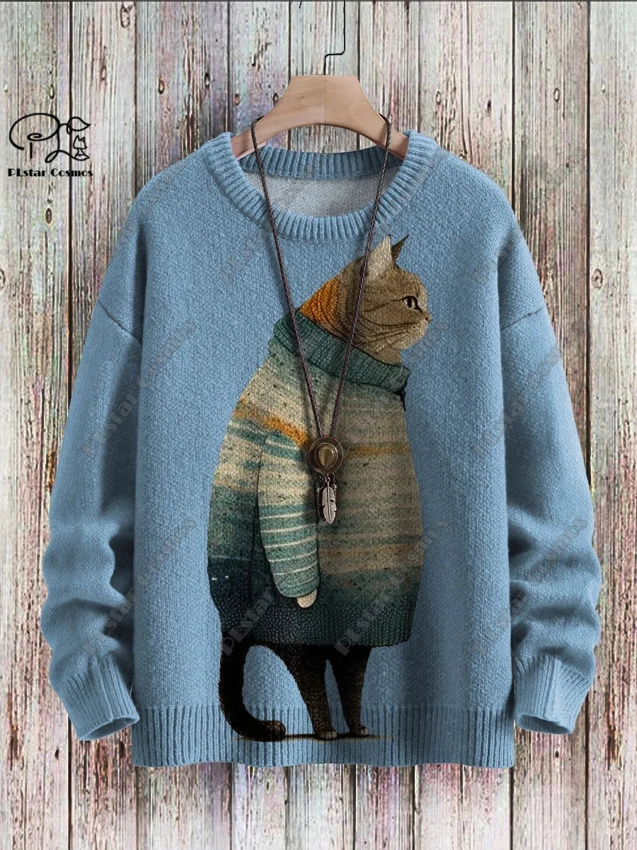 かわいい猫 ネコグッズ 猫 t シャツ 猫雑貨 猫セーター セーターを着た猫たち