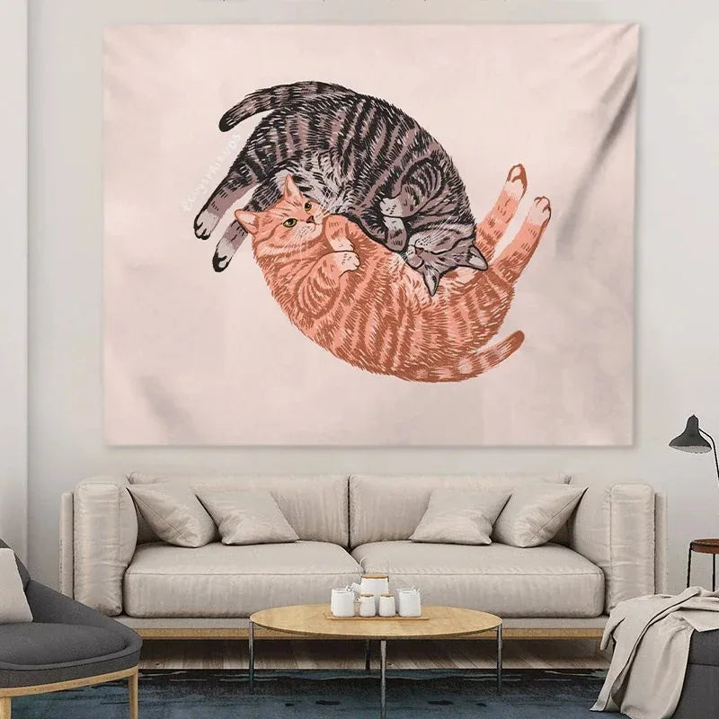 かわいい猫 ネコグッズ 猫Tシャツ 猫雑貨 猫パーカー 専門店 猫タペストリー12種