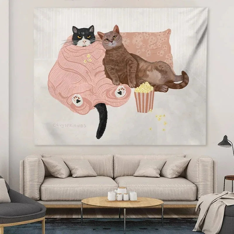 かわいい猫 ネコグッズ 猫Tシャツ 猫雑貨 猫パーカー 専門店 猫タペストリー12種