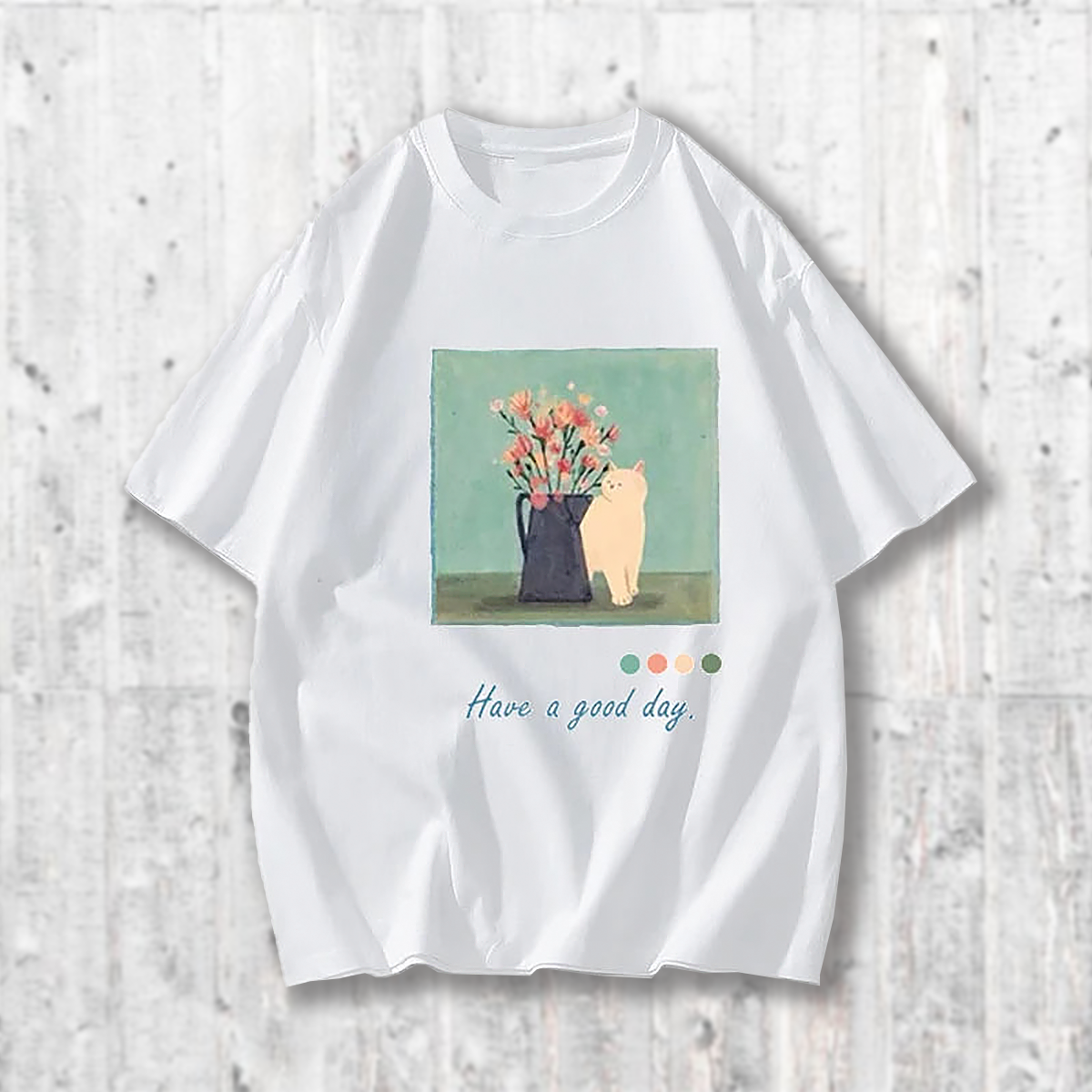 かわいい猫 ネコグッズ 猫Tシャツ 猫雑貨 猫パーカー 専門店 フラワーキャット