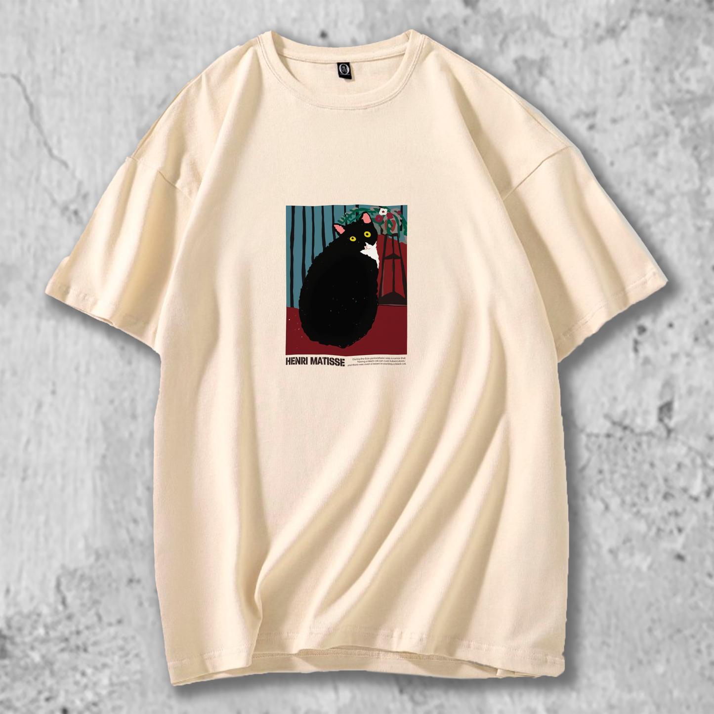 オリジナルTシャツ 【 振り向く黒猫 】猫Tシャツ 猫グッズ 猫雑貨 猫プレゼント