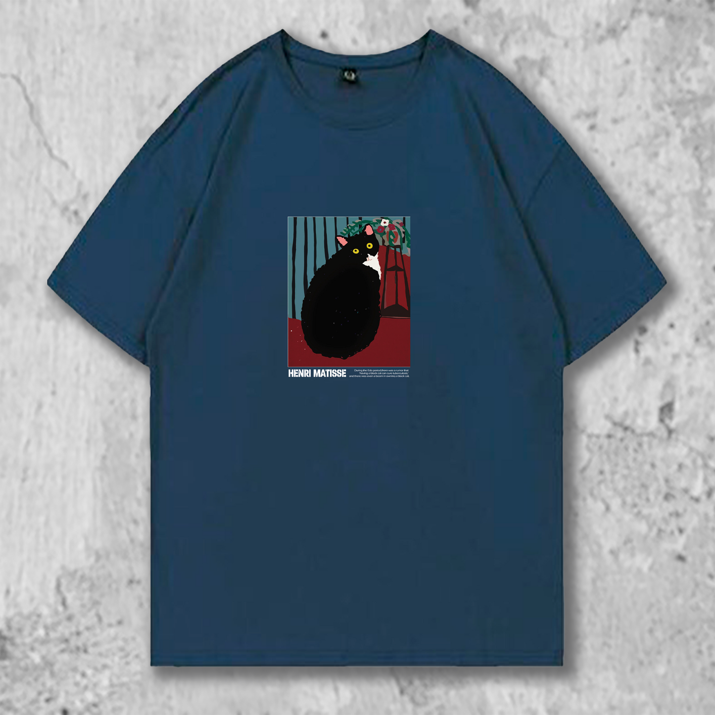 オリジナルTシャツ 【 振り向く黒猫 】猫Tシャツ 猫グッズ 猫雑貨 猫プレゼント