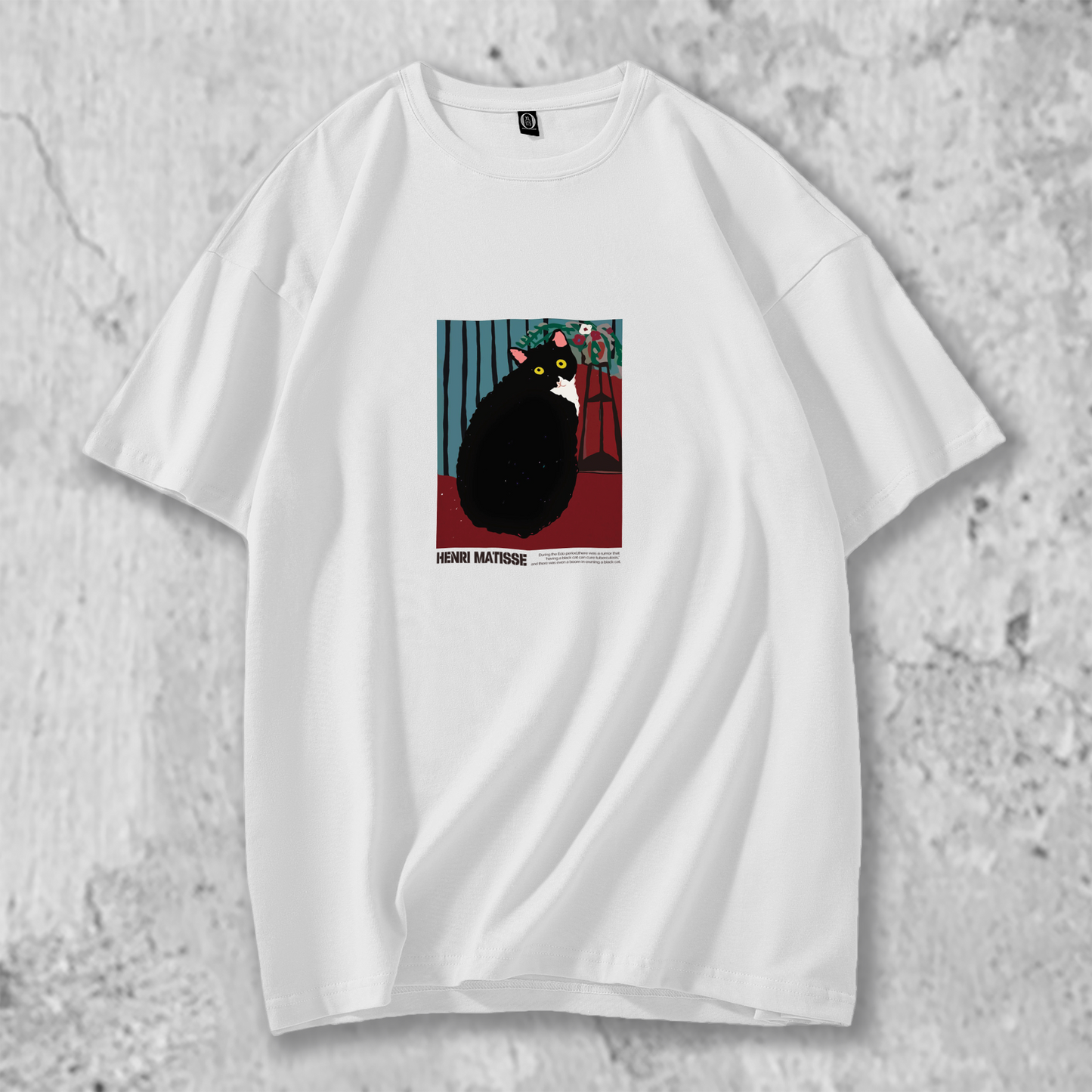 オリジナルTシャツ 【 振り向く黒猫 】猫Tシャツ 猫グッズ 猫雑貨 猫プレゼント