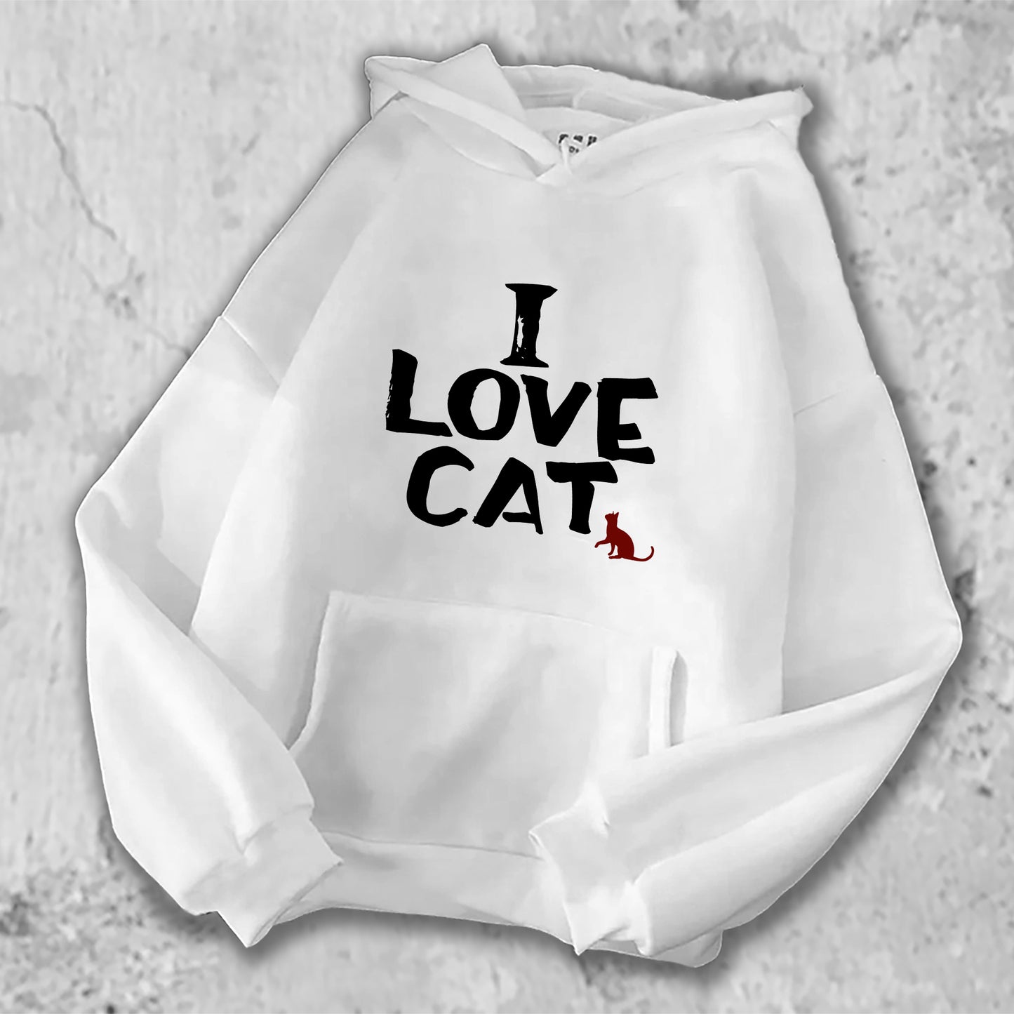 I LOVE CAT パーカー ホワイト