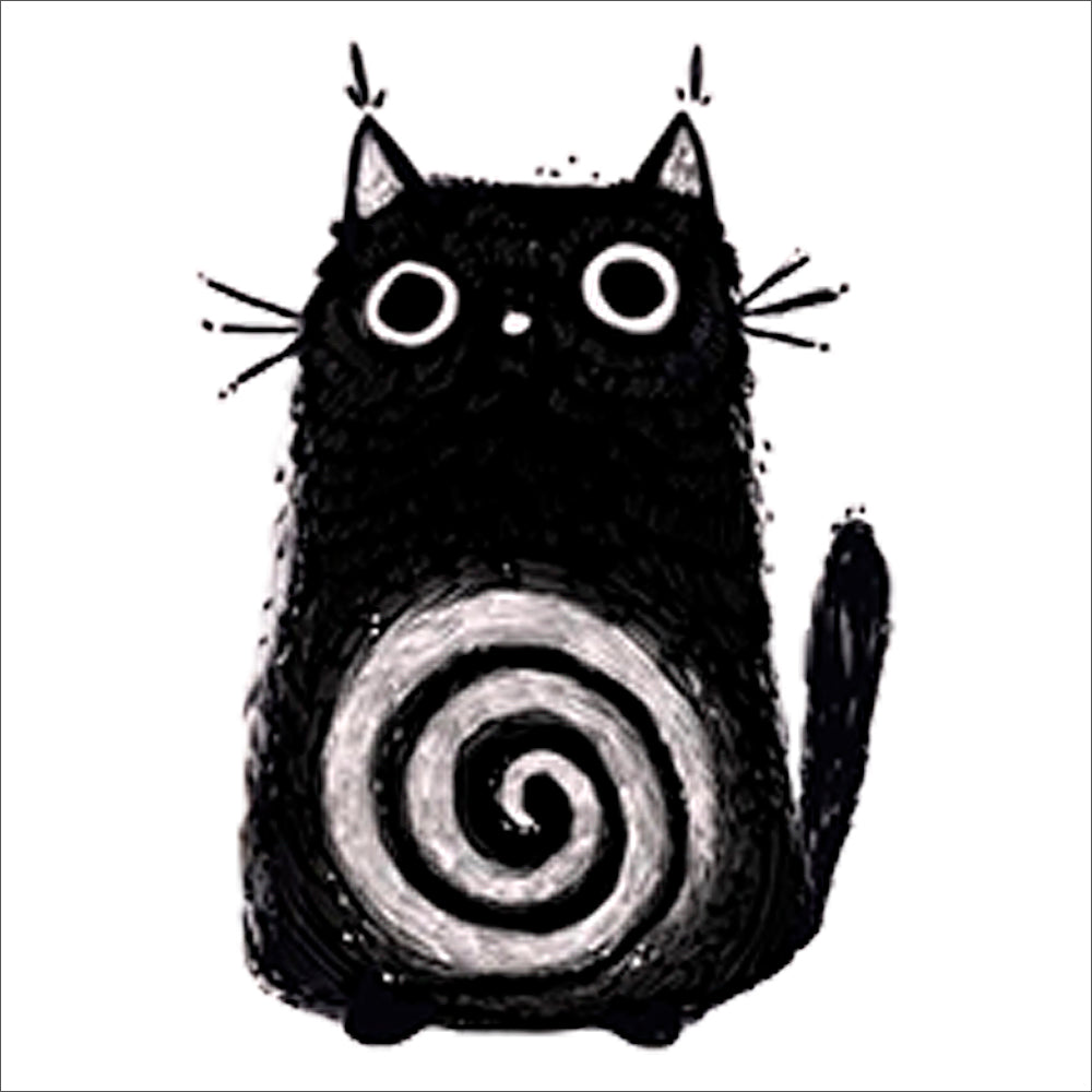 ハロウィン仕様の黒猫のイラスト