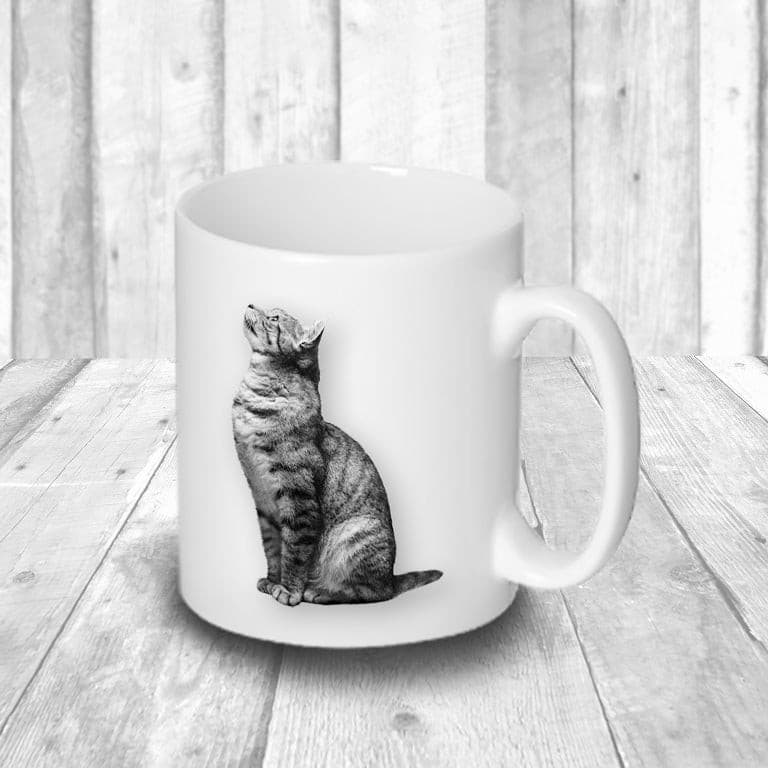 猫がプリントされたマグカップ