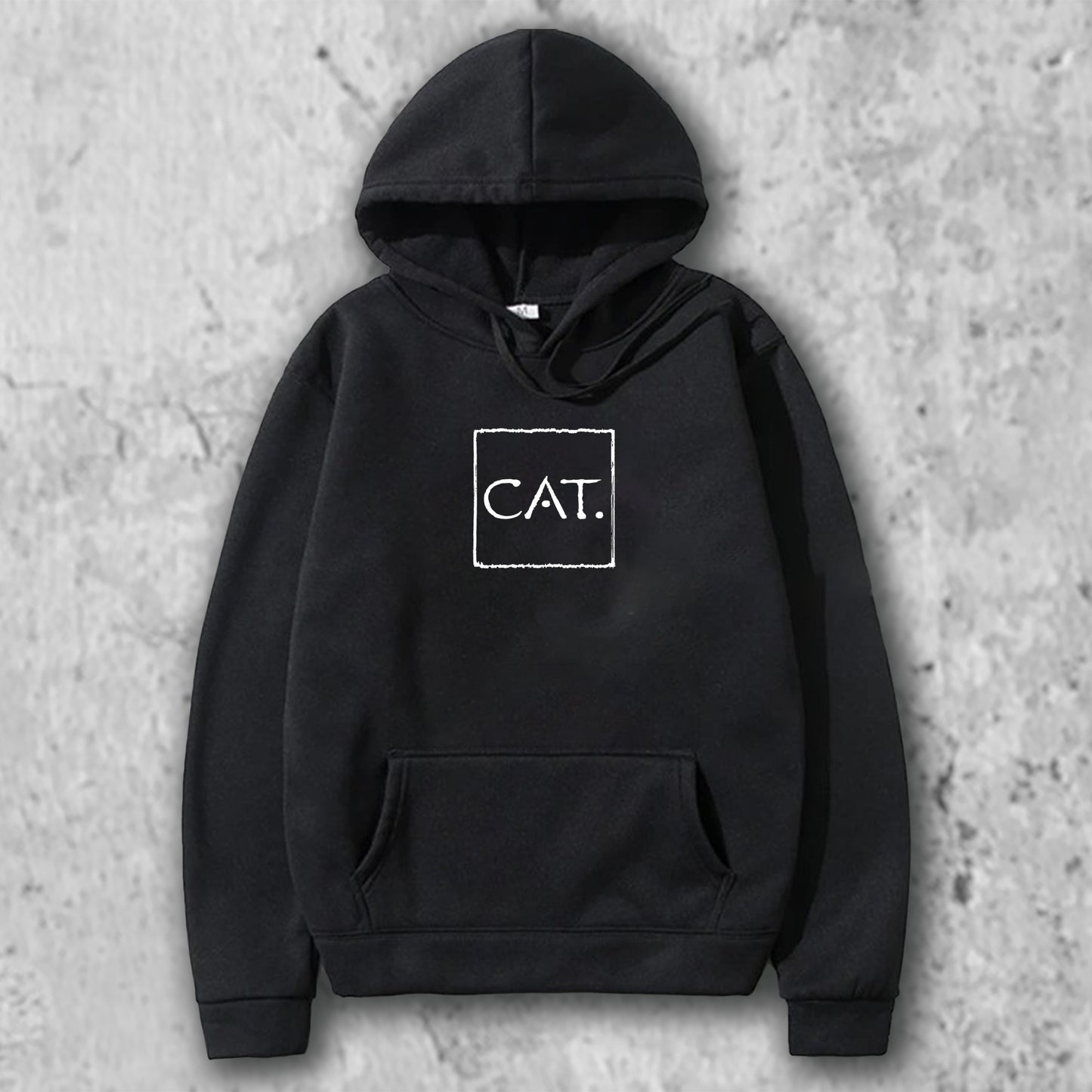 CATロゴマークのパーカーの黒