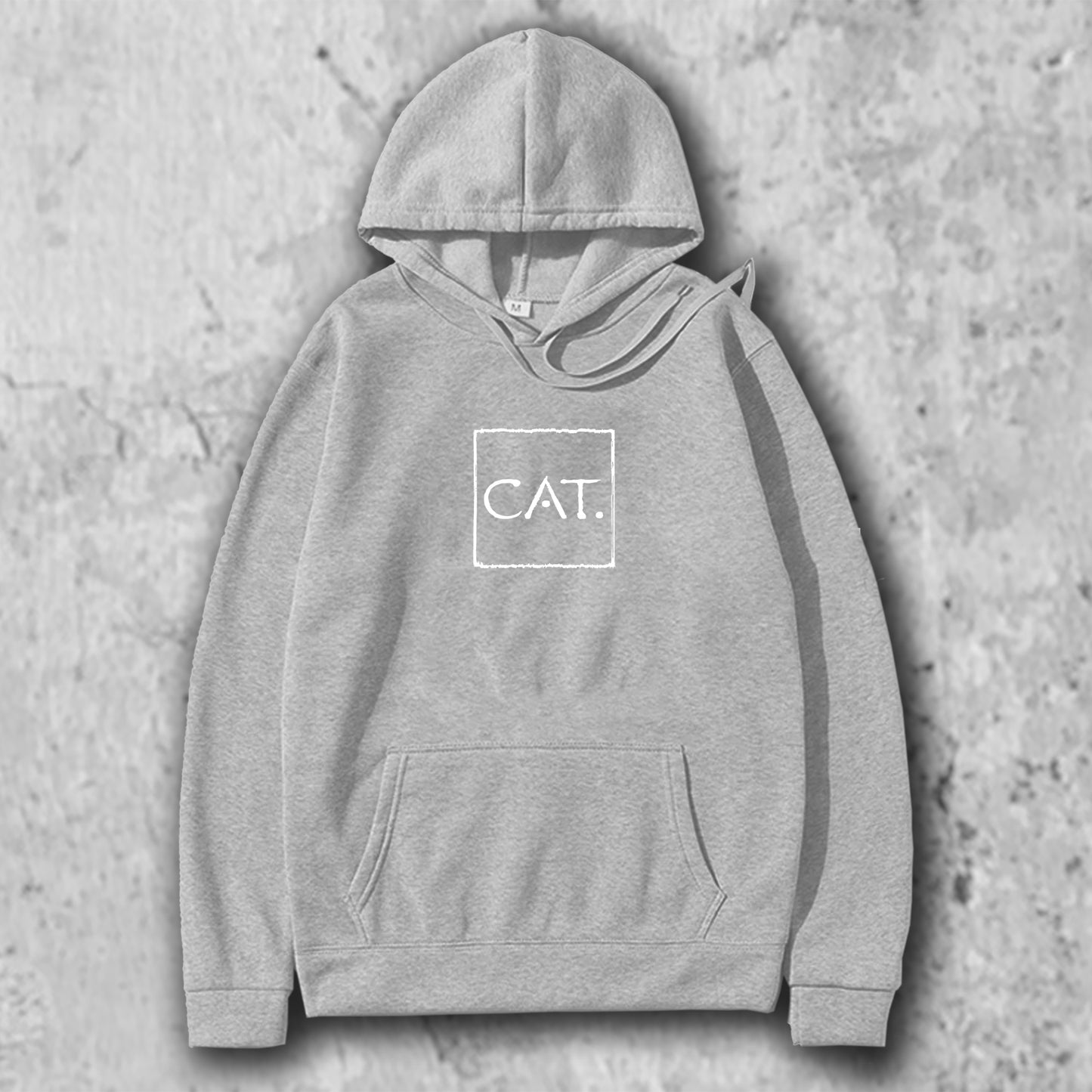 CATロゴマークのパーカーのグレー