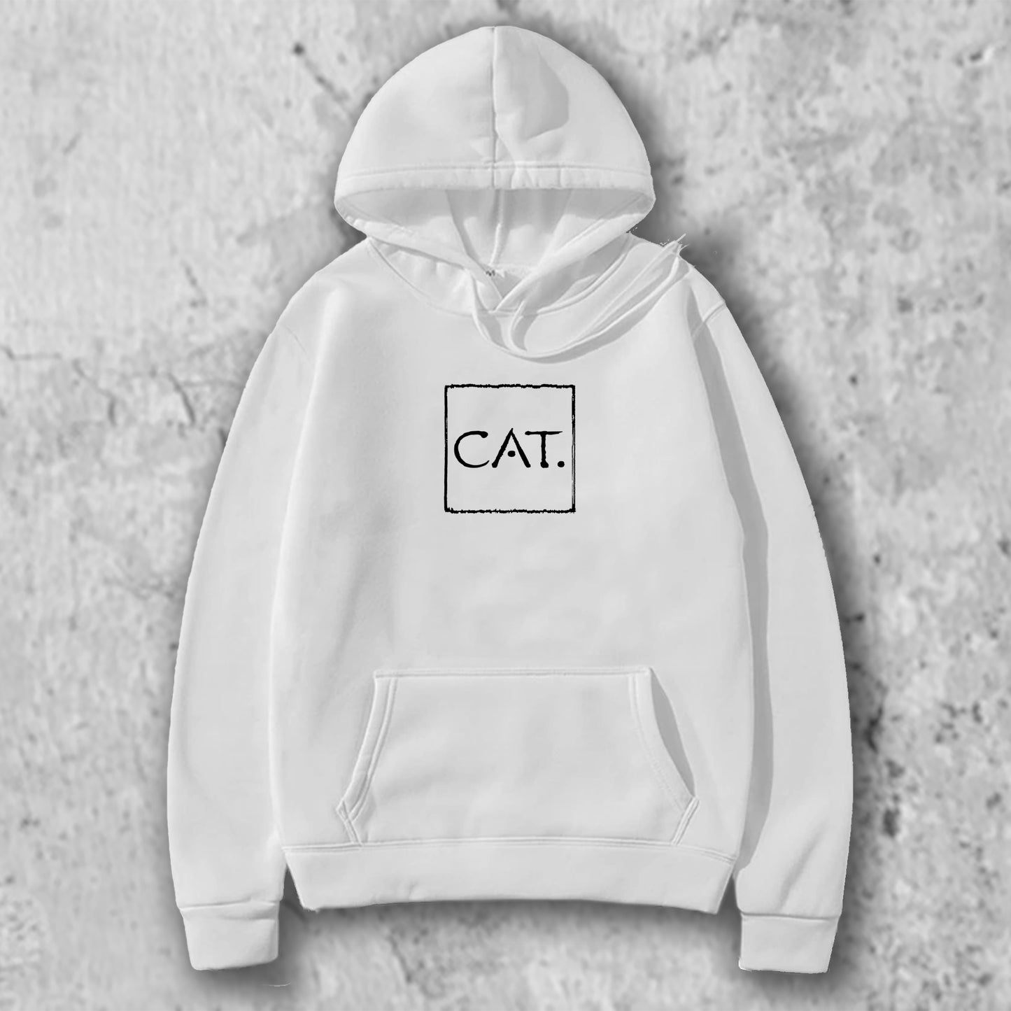 CATロゴマークのパーカーの白