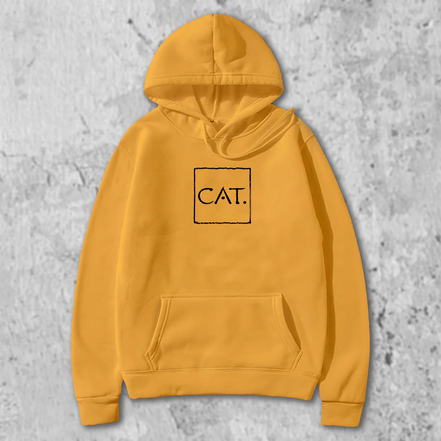 CATロゴマークのパーカーのイエロー