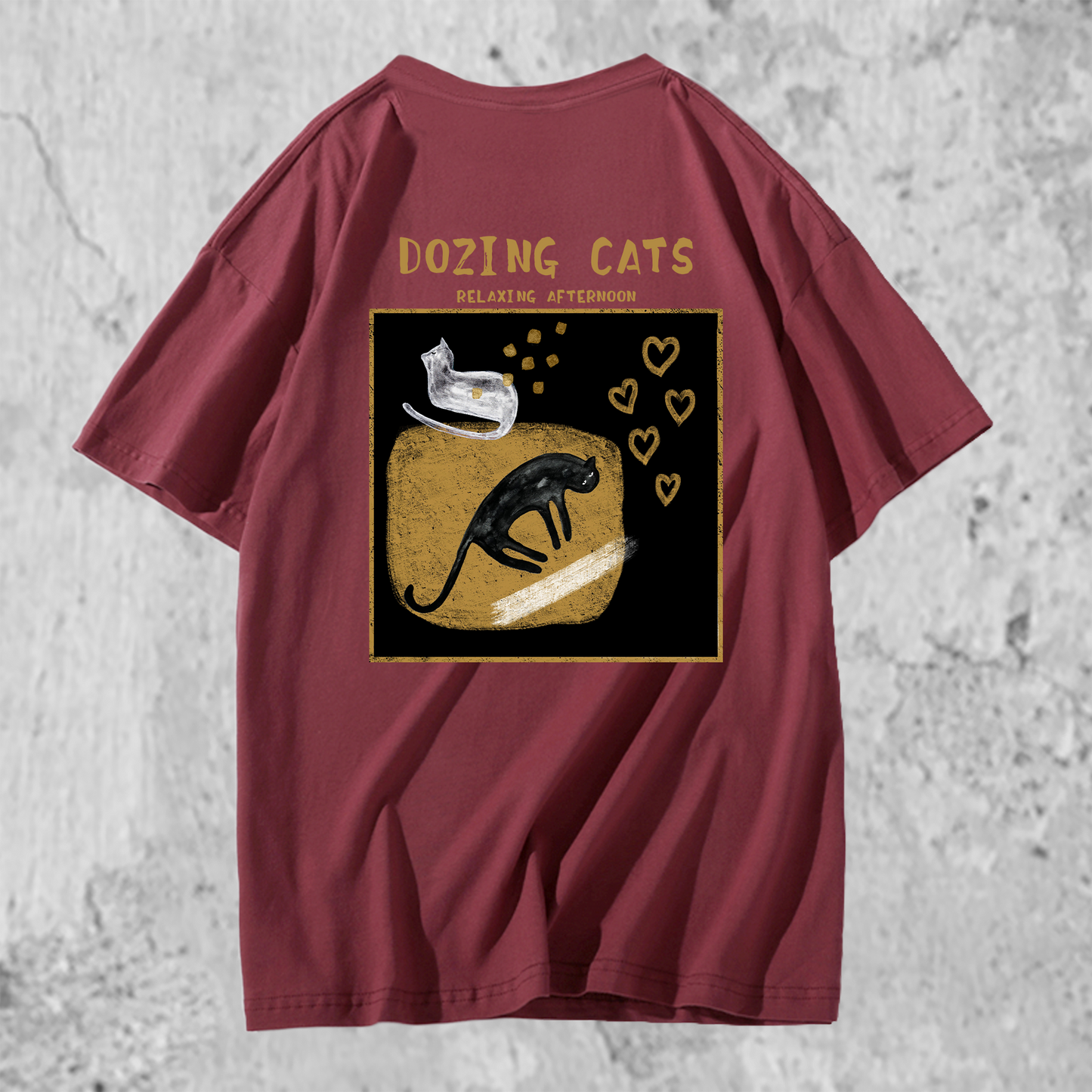 オリジナルTシャツ【まどろむ猫たち】バックプリント 猫Tシャツ 猫グッズ 猫雑貨 猫プレゼント