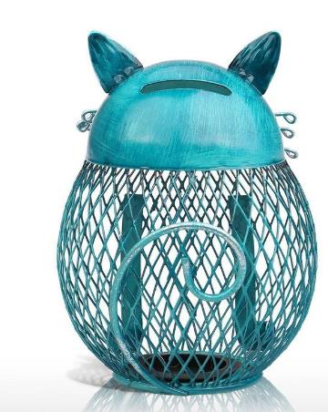 猫の貯金箱の後ろ姿