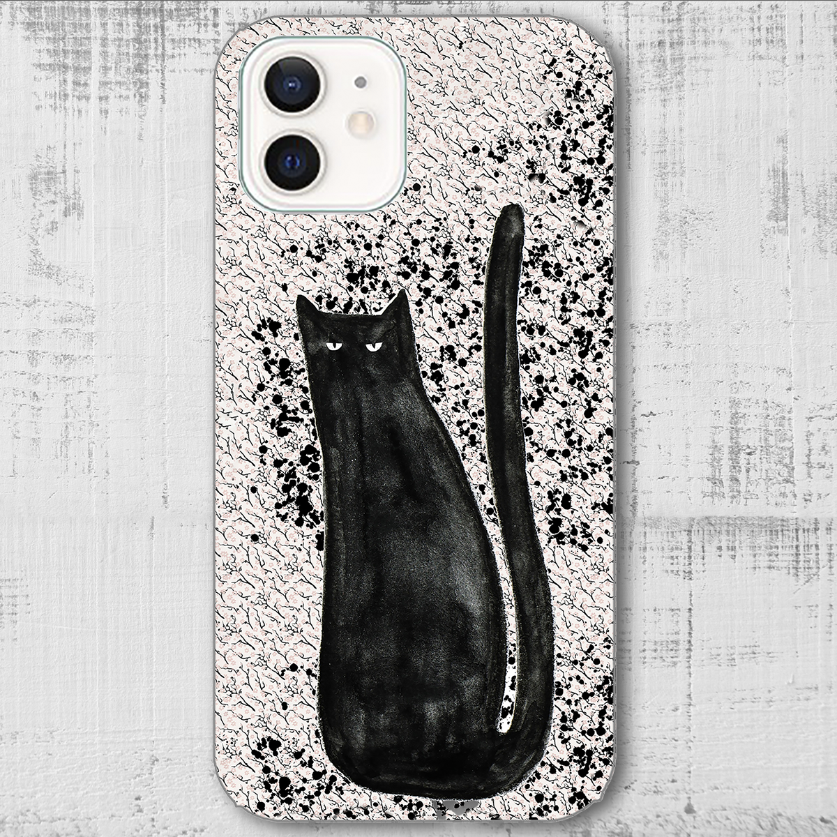 iphoneケース ネコグッズ 専門店 猫雑貨 おしゃれ 黒猫イラスト