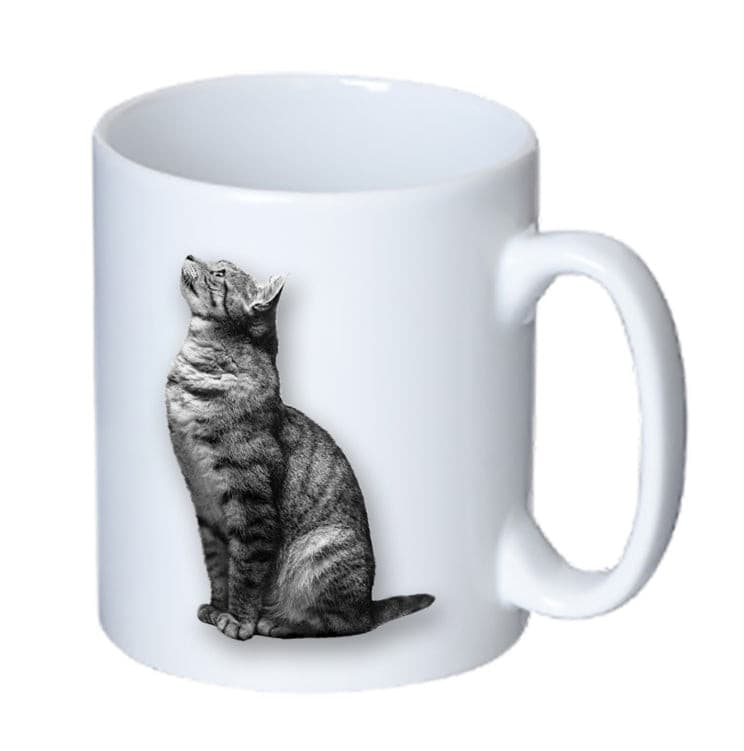 猫がプリントされたマグカップ