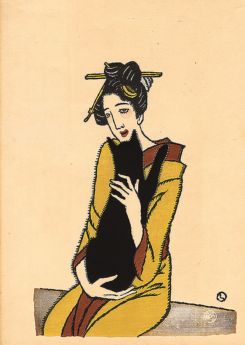 竹久夢二 Takehisa Yumeji (1884～1934) 木版画 No8 黒船屋 大正ロマン