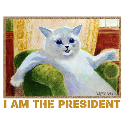 オリジナルＴシャツ【 私は大統領だニャン 】猫Ｔシャツ 猫グッズ 猫雑貨 猫プレゼント