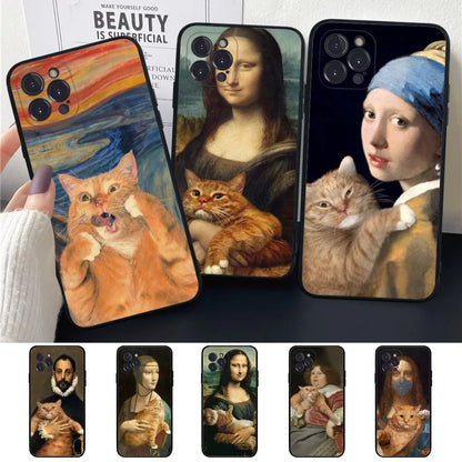 iphone ケースｰネコグッズ 専門店 猫雑貨 おしゃれ 猫イラスト 世界の絵画シリーズ
