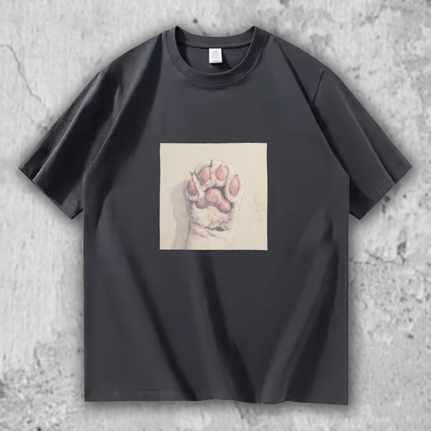 猫 肉球 アートTシャツ｜そっと触れた記憶 – nekome オリジナル