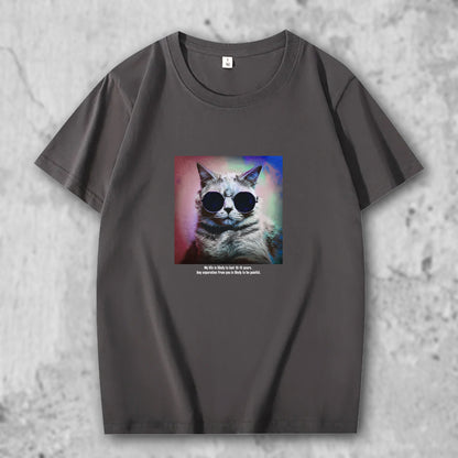 かわいい猫 ネコグッズ 猫Tシャツ 猫雑貨 猫パーカー 専門店 オリジナルＴシャツ サイケなサングラス猫