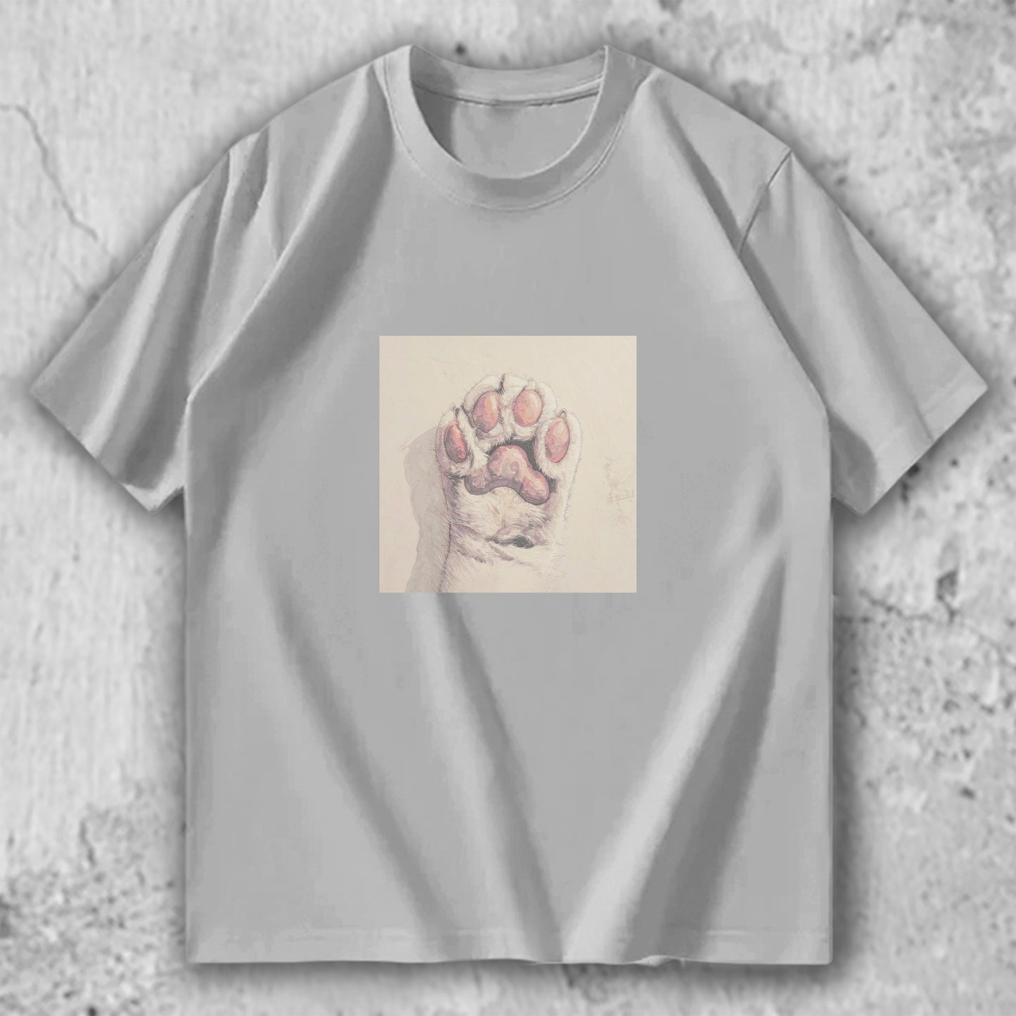猫 肉球 アートTシャツ｜そっと触れた記憶 – nekome オリジナル