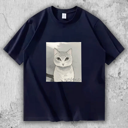猫 イラスト Tシャツ｜KINAKO – nekome オリジナル