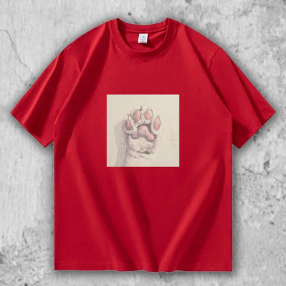 猫 肉球 アートTシャツ｜そっと触れた記憶 – nekome オリジナル