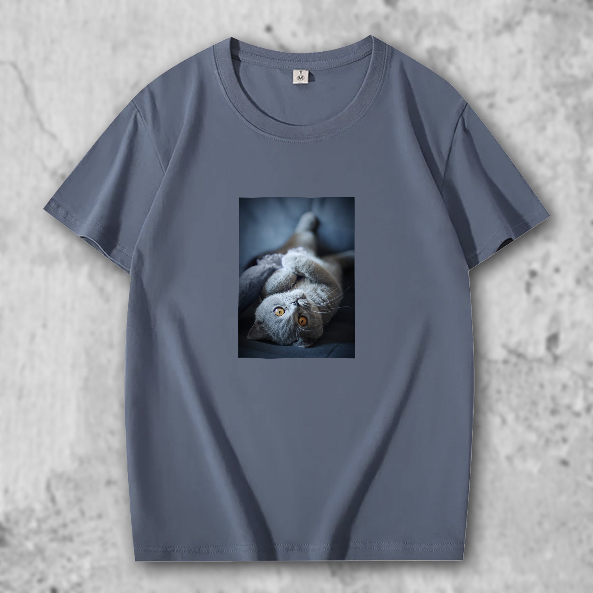 fig london フィグロンドン 猫 Tシャツ アッシュグレー ネコ cat