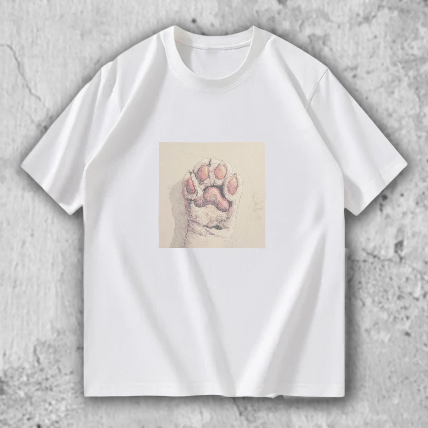 猫 肉球 アートTシャツ｜そっと触れた記憶 – nekome オリジナル