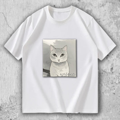 猫 イラスト Tシャツ｜KINAKO – nekome オリジナル