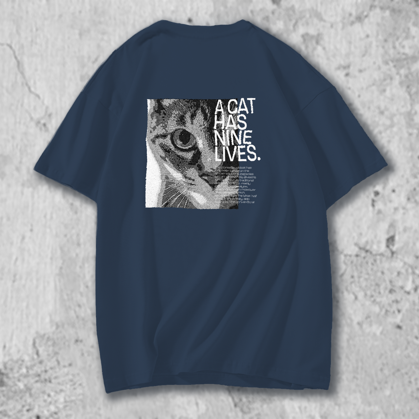 ナインライブスのＴシャツのネイビーブルー
