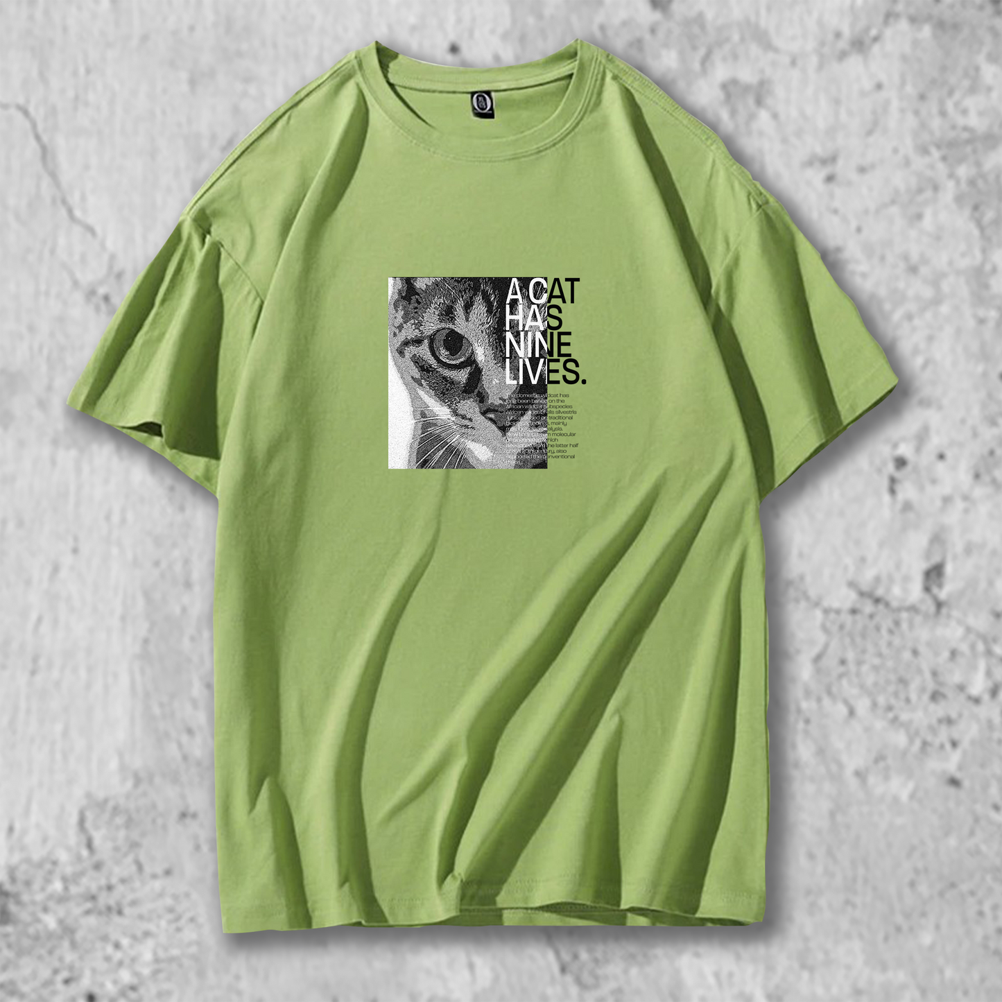 ナインライブスTシャツのグリーン