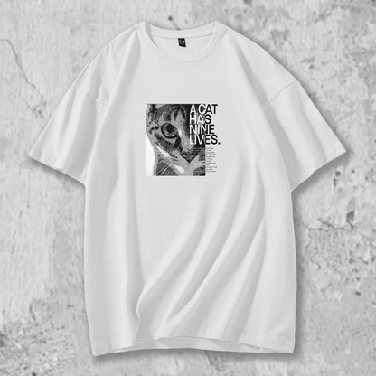 ナインライブスTシャツの白